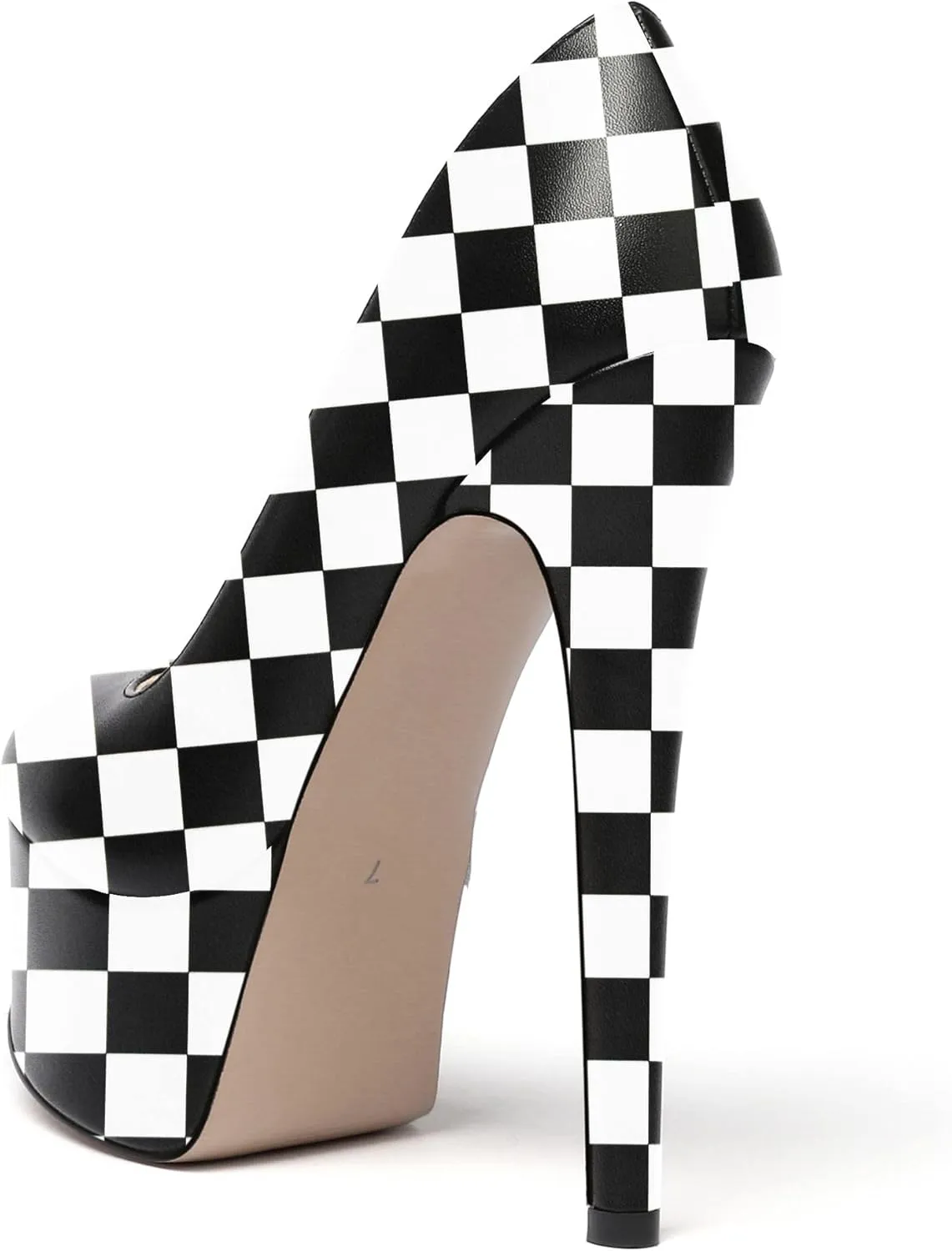 WAYDERNS Women's Round Toe Matte Solid Slip On Platform Stiletto High Heel Pumps Shoes 6 Inch