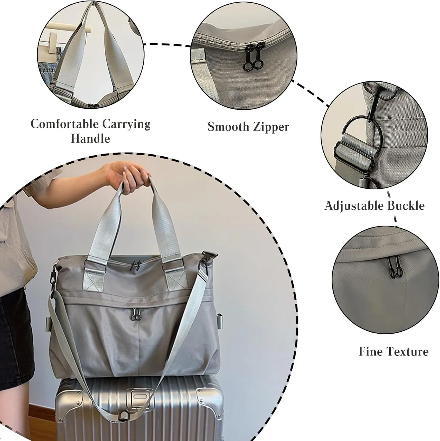 Weekend Shoulder Overnight Large Gym Tote Hospital Carry On Luggage Crossbody Women Travel Duffel