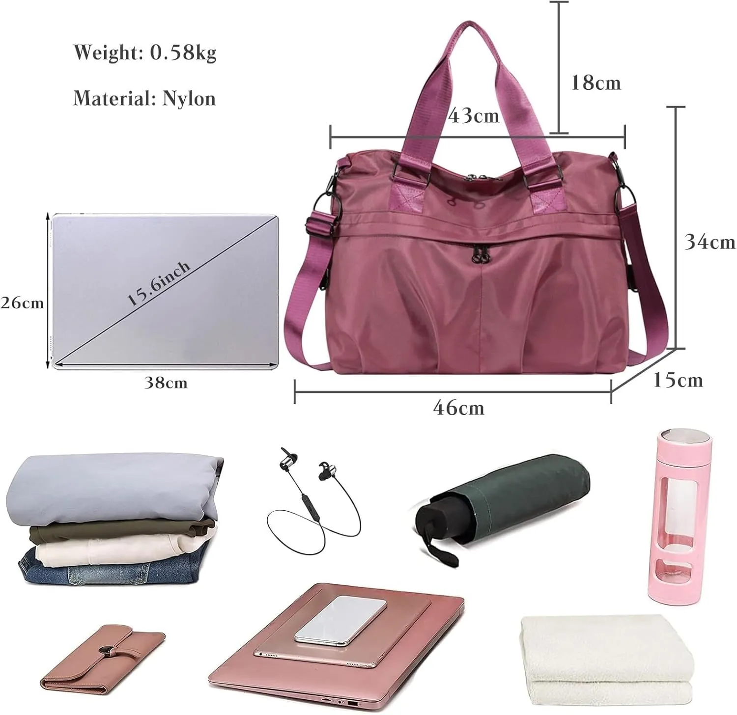 Weekend Shoulder Overnight Large Gym Tote Hospital Carry On Luggage Crossbody Women Travel Duffel