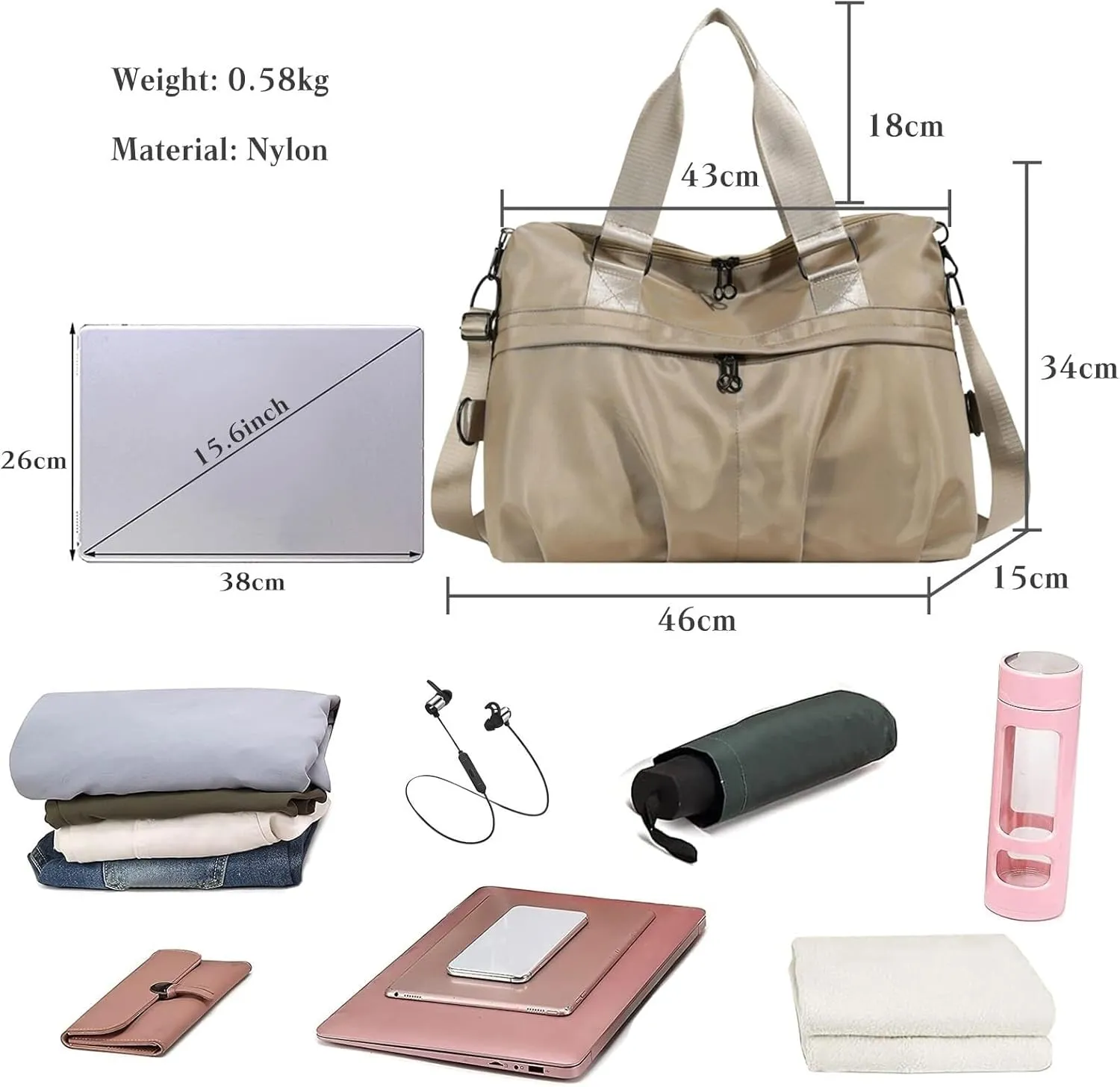 Weekend Shoulder Overnight Large Gym Tote Hospital Carry On Luggage Crossbody Women Travel Duffel