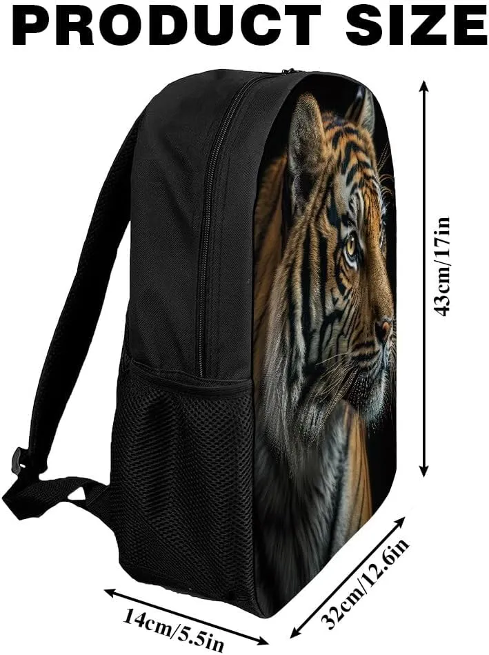 Western Lowland Gorilla Backpack Casual Daypack Wild Animal Print Laptop Bag Bookbag for Work Travel Hiking 17 Inch Style 1