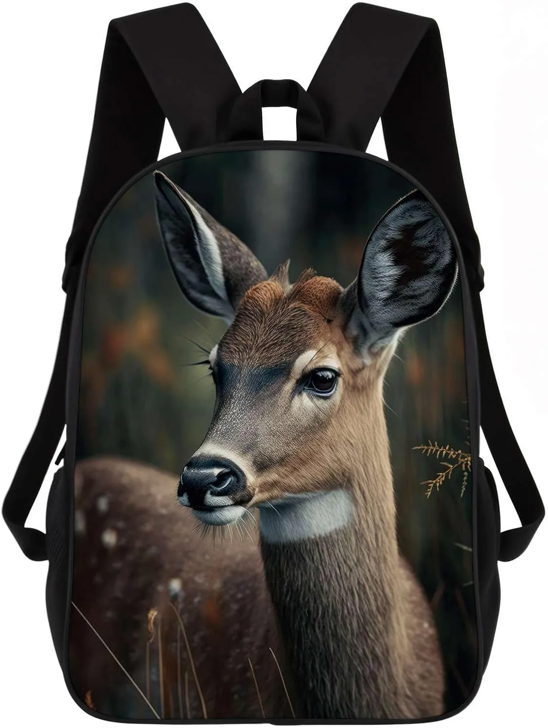 White-tailed Deer Backpack Casual Daypack Wild Animal Print Laptop Bag Bookbag for Work Travel Hiking 17 Inch Style 2
