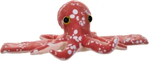 Wild Republic Huggers Glow Octopus, Stuffed Animal, 8 Inches, Slap Bracelet, Plush Toy, Fill is Spun Recycled Water Bottles