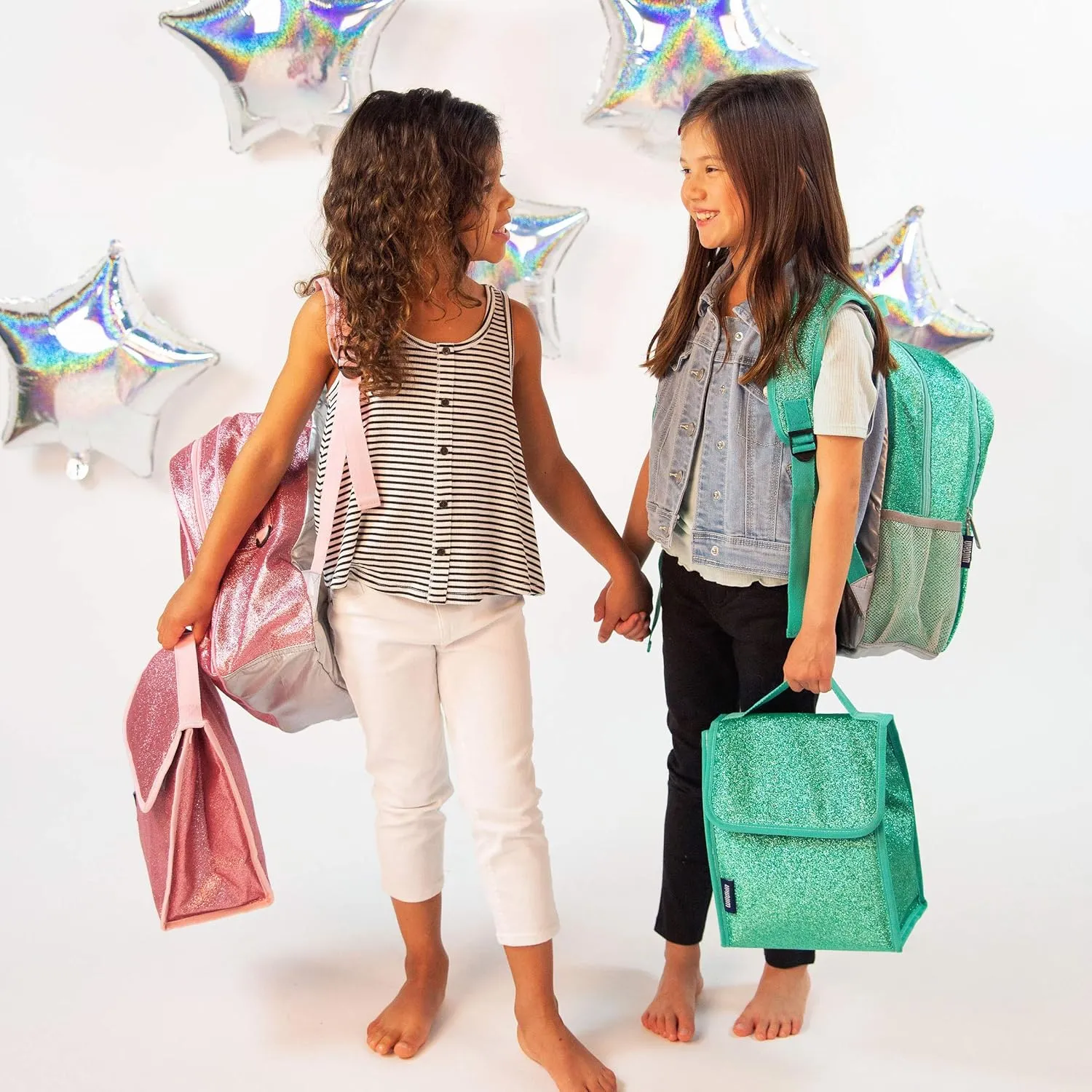 Wildkin Kids Insulated Lunch Bag – Reusable, Ideal for Hot/Cold Snacks, School & Travel - Blue Glitter