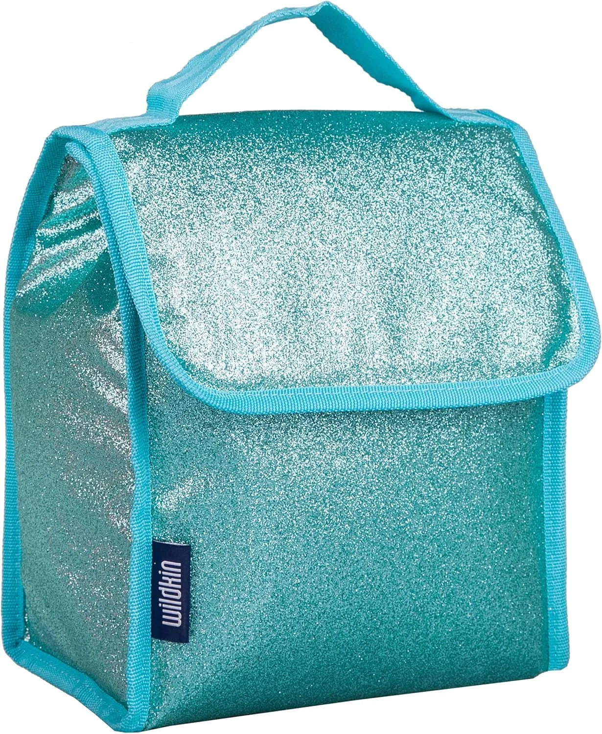 Wildkin Kids Insulated Lunch Bag – Reusable, Ideal for Hot/Cold Snacks, School & Travel - Blue Glitter