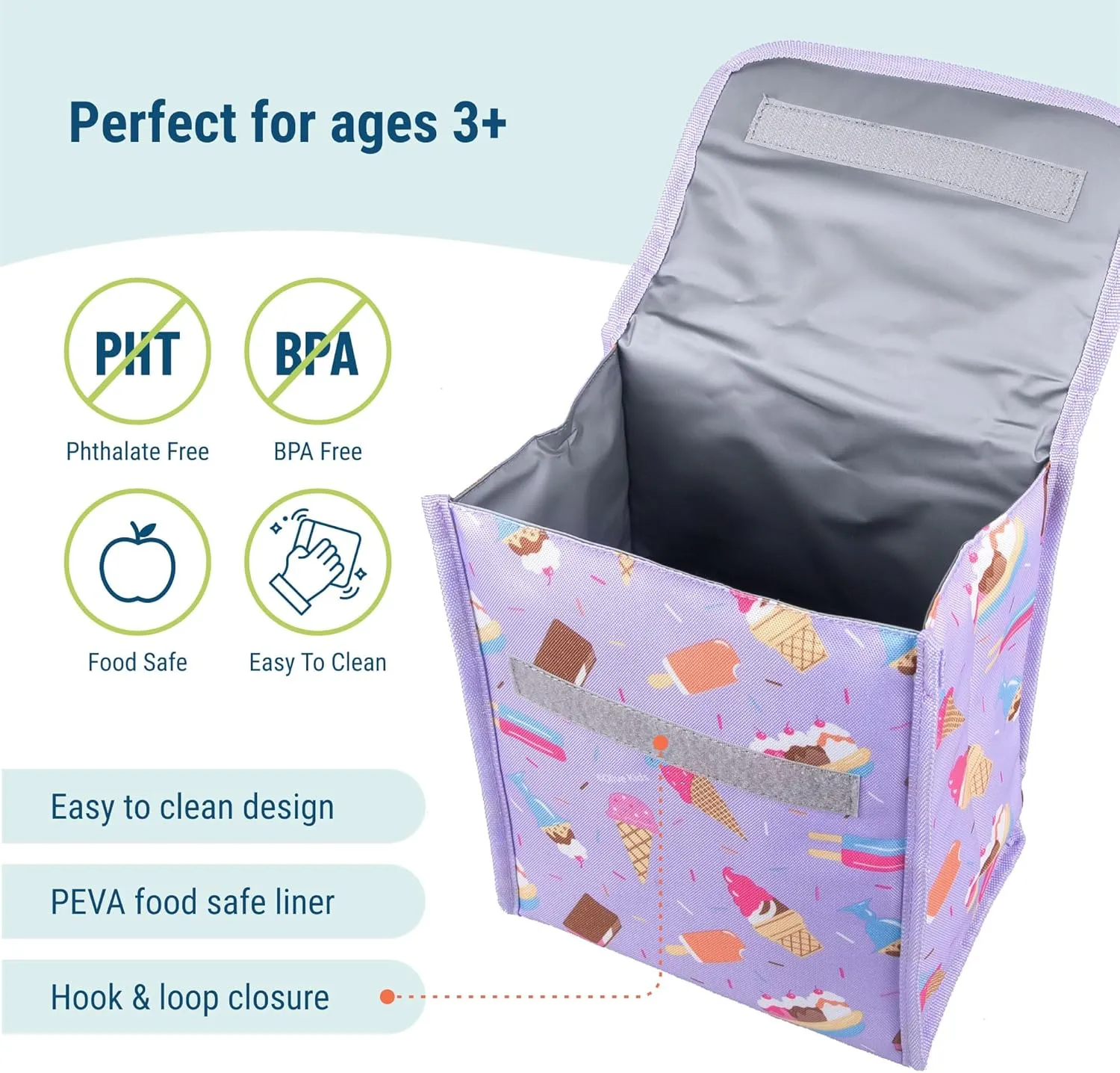 Wildkin Kids Insulated Lunch Bag – Reusable, Ideal for Hot/Cold Snacks, School & Travel - Sweet Dreams