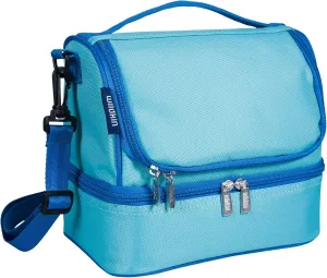 Wildkin Two Compartment Insulated Lunch Bag for Kids – School & Travel Ready - Aqua