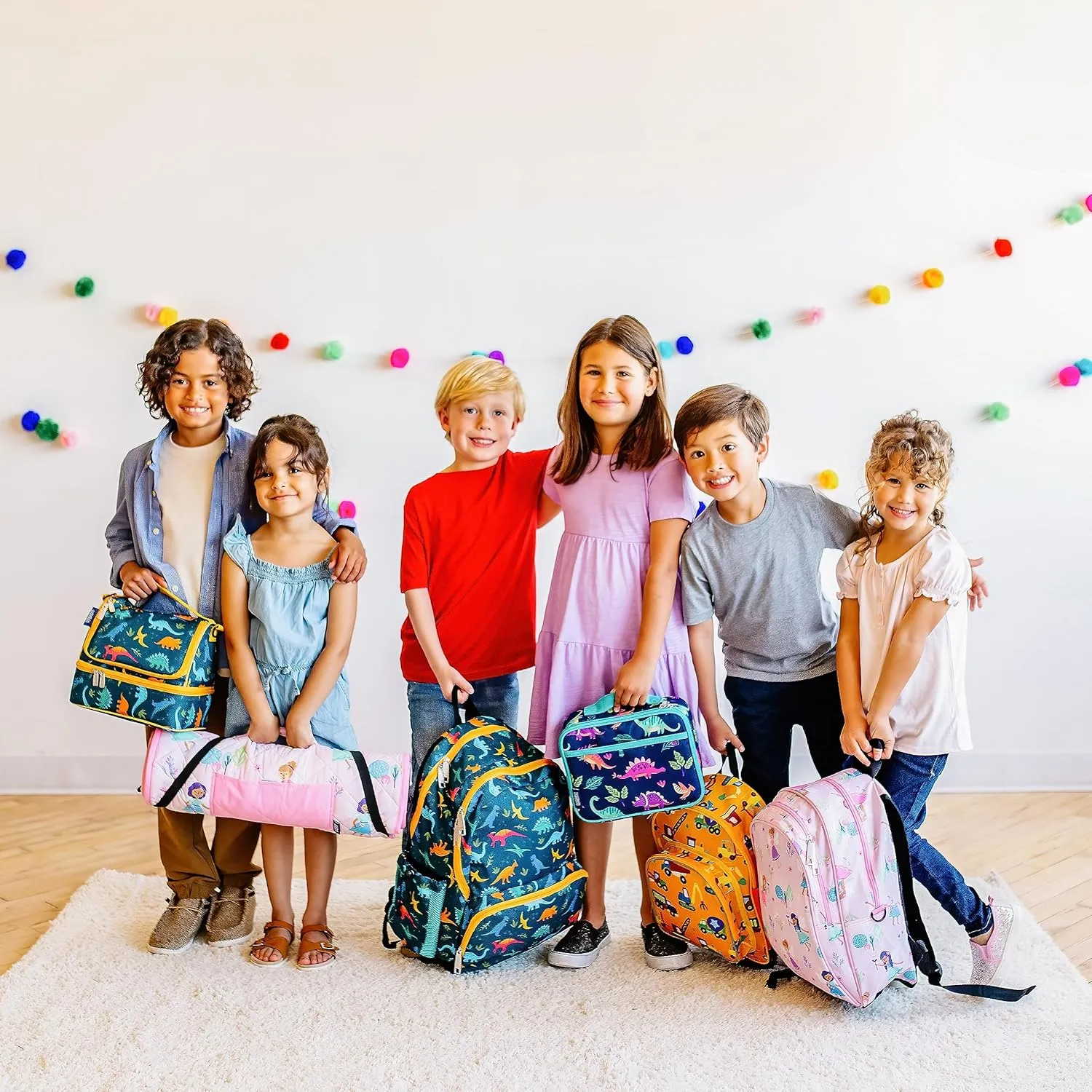 Wildkin Two Compartment Insulated Lunch Bag for Kids – School & Travel Ready - Gray Tweed
