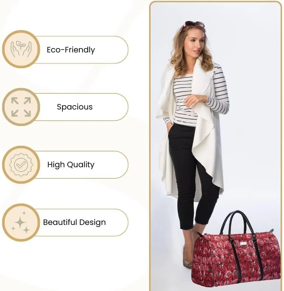 Women Large Duffel Bag, Ladies Carry-on Overnight Weekender, Womens Hand Luggage, Travel Bags for Teens & Girls