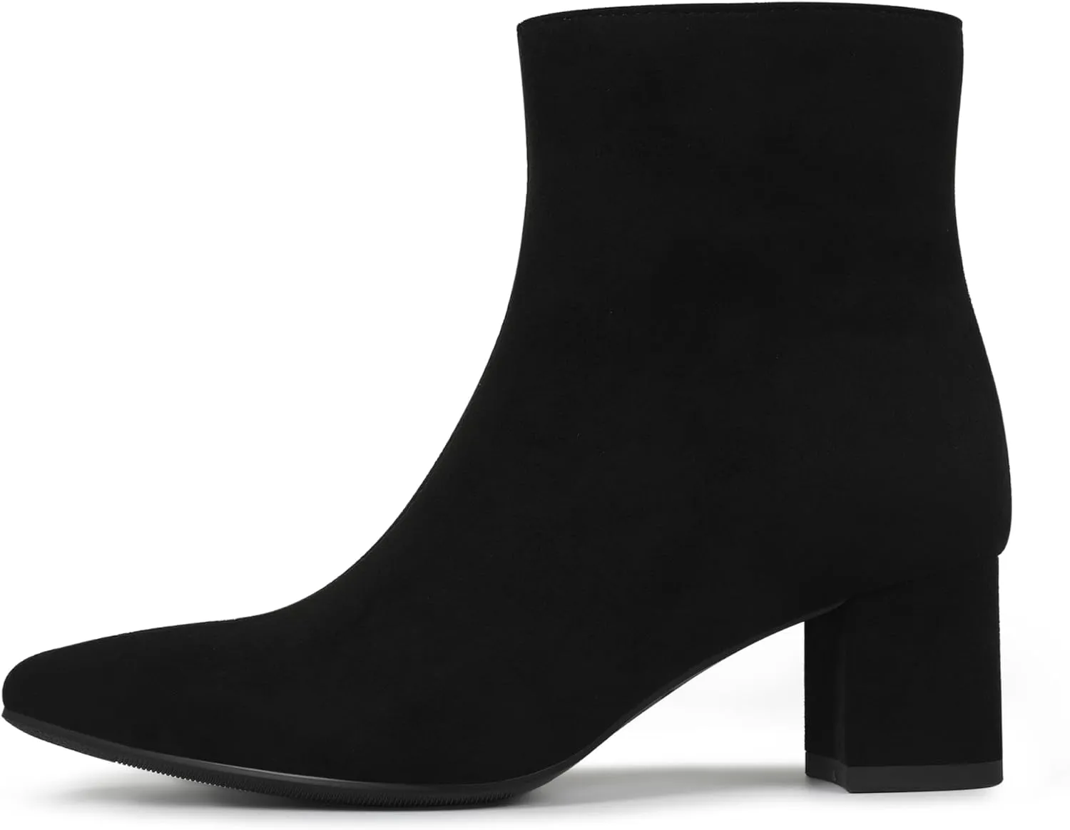 Women's Ankle Boots Pointed Toe Chunky Block Heel Short Boots for Women Low Heeled Booties