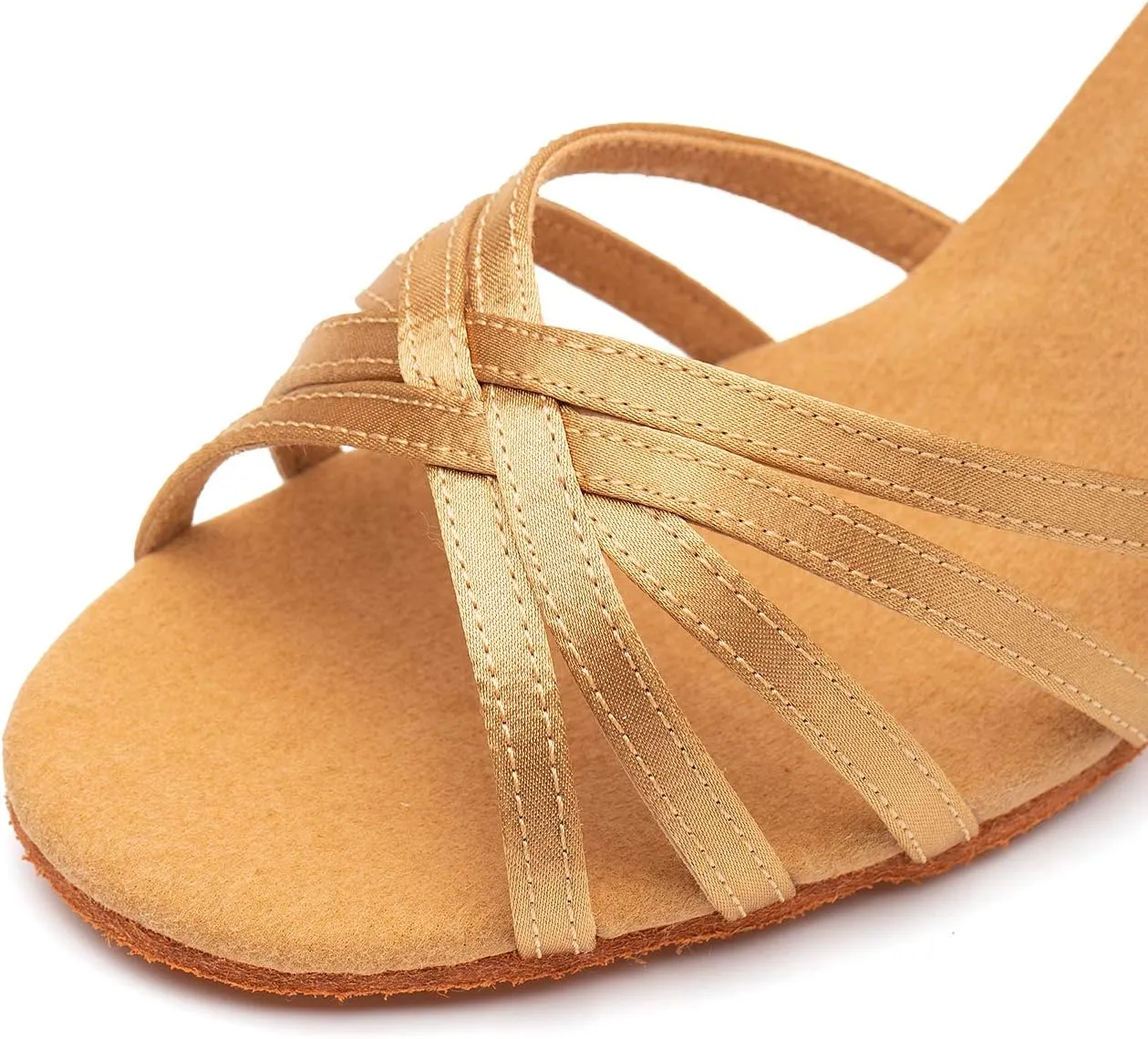 Women's Dance Shoes Latin Salsa Bachata Tango Practice Ballroom Dancing Shoes Wedding Performance Dress Shoes with Soft Suede Sole 2.76'' Heel