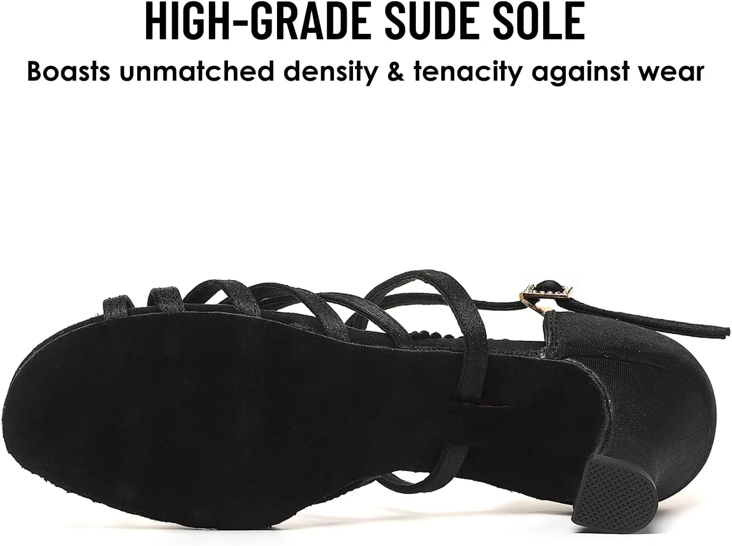 Womens Latin Dance Shoes Ballroom Dancing Shoes Salsa Tango Performance Practice Dance Shoes for Women,Black Tan