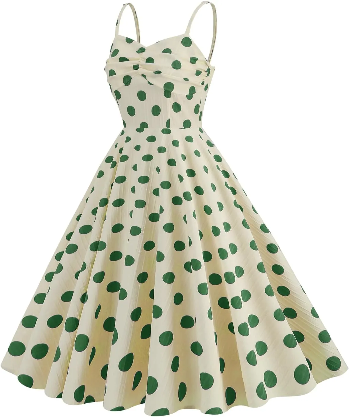 Women's Vintage Plaid Dress Spaghetti Strap Gingham A-line Swing Cocktail Party Dresses