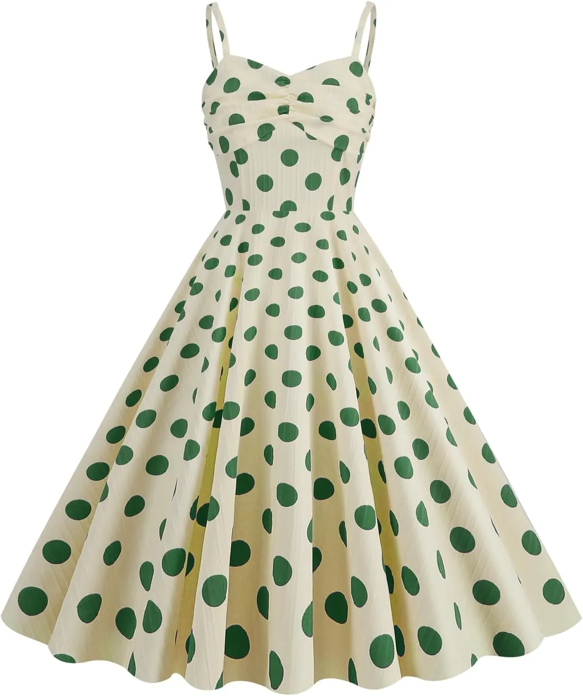 Women's Vintage Plaid Dress Spaghetti Strap Gingham A-line Swing Cocktail Party Dresses