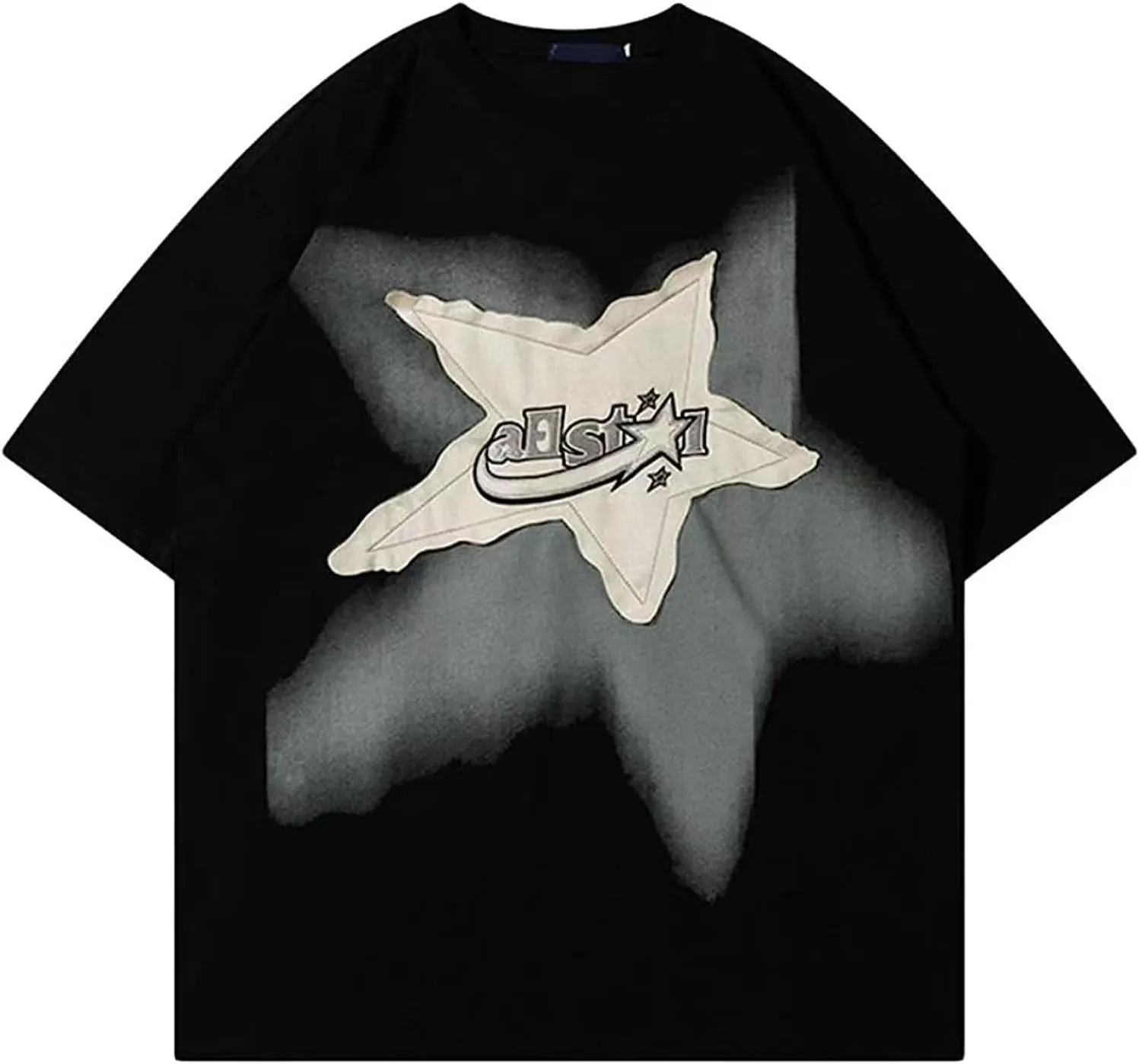 Y2K 90s Vintage Oversized T Shirts Star Graphic Tees Y2k Casual Unisex Streetwear Grunge Aesthetic Tops Clothes