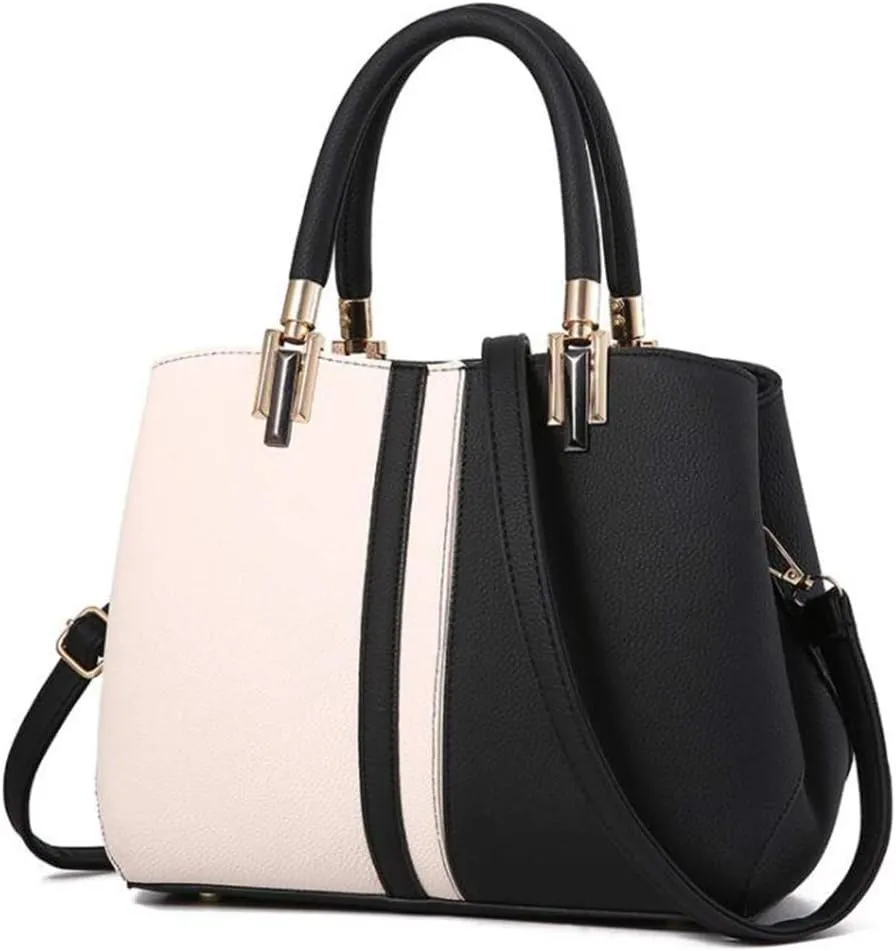 YAQUNICER Women PU Leather Handbags Tote Shoulder Bags Top Satchel Purses