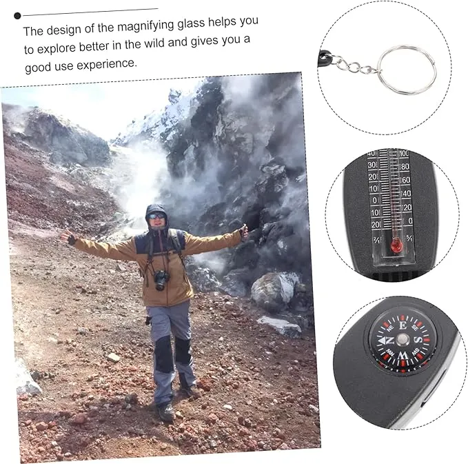 Yardwe Whistle Compass Map Reading Compass Hiking Whistle Compass Whistle Safety Whistle Mini Compass Camping Whistle Backpack Keychain Whistle Keychain Survive Plastic Travel Pocket