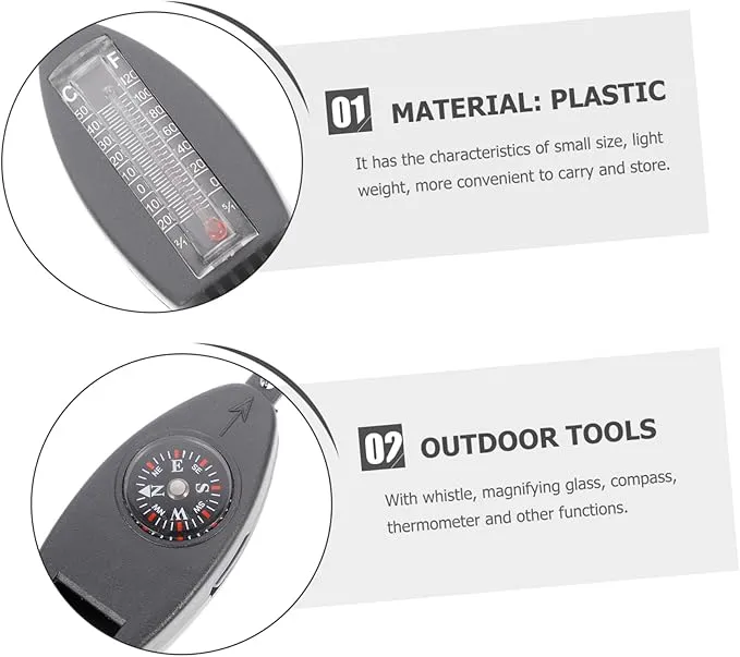 Yardwe Whistle Compass Map Reading Compass Hiking Whistle Compass Whistle Safety Whistle Mini Compass Camping Whistle Backpack Keychain Whistle Keychain Survive Plastic Travel Pocket