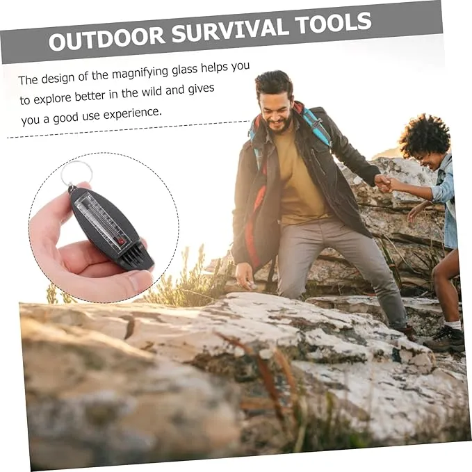 Yardwe Whistle Compass Map Reading Compass Hiking Whistle Compass Whistle Safety Whistle Mini Compass Camping Whistle Backpack Keychain Whistle Keychain Survive Plastic Travel Pocket