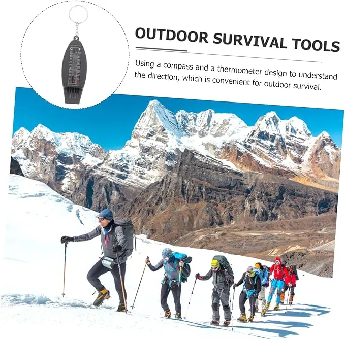 Yardwe Whistle Compass Map Reading Compass Hiking Whistle Compass Whistle Safety Whistle Mini Compass Camping Whistle Backpack Keychain Whistle Keychain Survive Plastic Travel Pocket