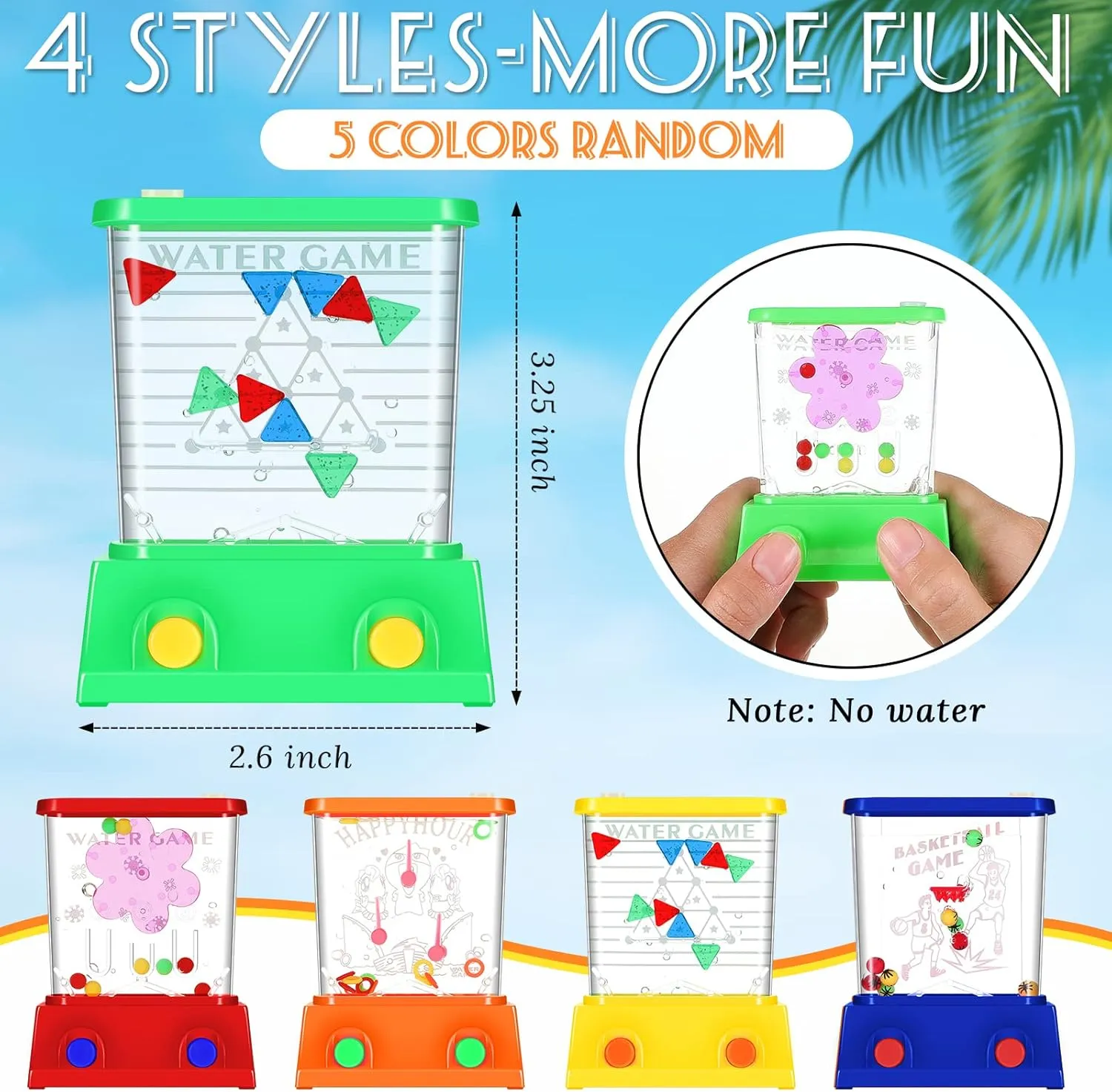 Zhanmai 16Pcs Handheld Water Games Mini Arcade Fish Ring Toss Basketball, Water Ring Toss Handheld Toys for Kids Adults, Retro Games for Beach Toy Party