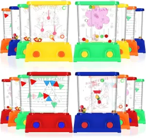 Zhanmai 16Pcs Handheld Water Games Mini Arcade Fish Ring Toss Basketball, Water Ring Toss Handheld Toys for Kids Adults, Retro Games for Beach Toy Party